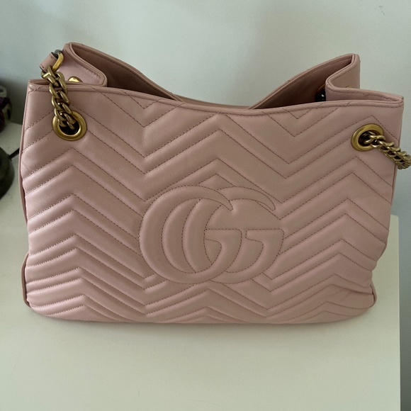 Gucci Marmont Medium Tote - blush pink leather - Picture 2 of 4